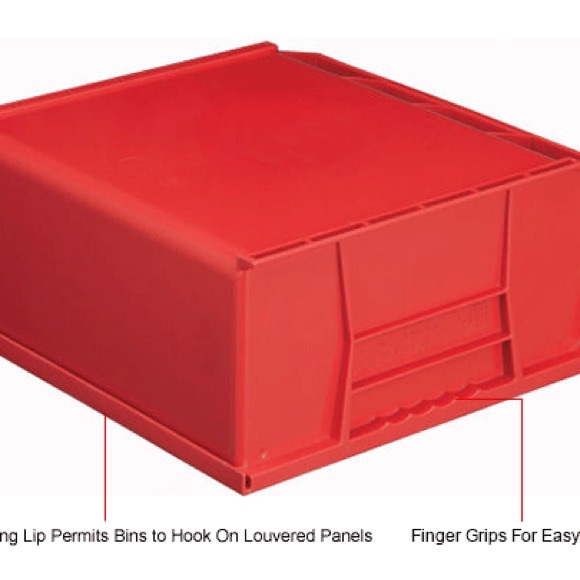 Global Industrial™ Plastic Stack & Hang Bin,
11"W x 10-7/8"D x 5"H, - Picture 3 of 10